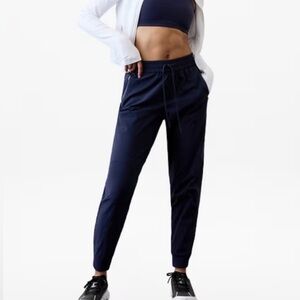 Athleta Navy Blue Trekkie North Relaxed Jogger Pants